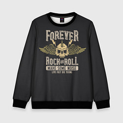 Свитшот детский FOREVER ROCK AND ROLL, цвет: 3D-черный