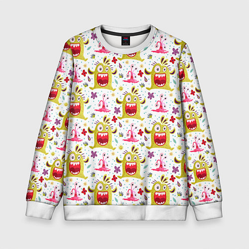 Детский свитшот Желтый человечек / 3D-Белый – фото 1