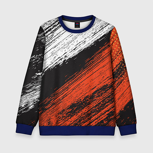 Детский свитшот БЕЛО-РЫЖИЙ ГРАНЖ / 3D-Синий – фото 1