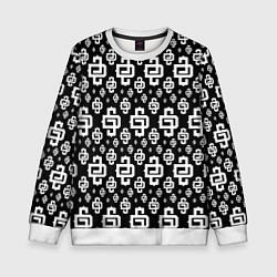 Свитшот детский Black Pattern Dope Camo Dope Street Market, цвет: 3D-белый