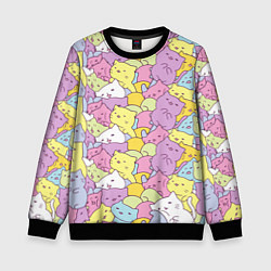 Свитшот детский Cute pattern of seals, цвет: 3D-черный