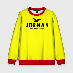 Свитшот детский Узор Yellow Jorman Air Dope Street Market, цвет: 3D-красный