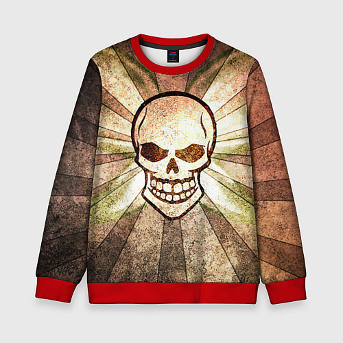 Детский свитшот Vanguard skull Sun / 3D-Красный – фото 1