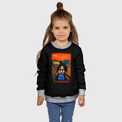 Свитшот детский Эдвард Мунк Крик Брука, цвет: 3D-меланж — фото 2