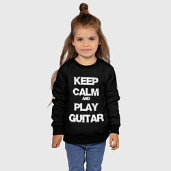 Свитшот детский KEEP CALM AND PLAY GUITAR, цвет: 3D-черный — фото 2