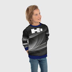 Свитшот детский Хаммер abstraction, цвет: 3D-синий — фото 2