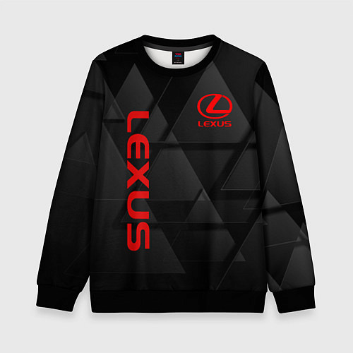 Детский свитшот LEXUS ЛЕКСУС ТРЕУГОЛЬНИКИ / 3D-Черный – фото 1