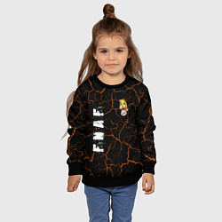 Свитшот детский FNAF - ЧИКА Трещины, цвет: 3D-черный — фото 2