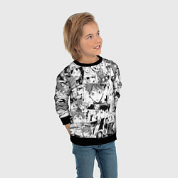 Свитшот детский Волейбол!! pattern, цвет: 3D-черный — фото 2