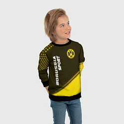Свитшот детский БОРУССИЯ Borussia Sport Краска, цвет: 3D-черный — фото 2