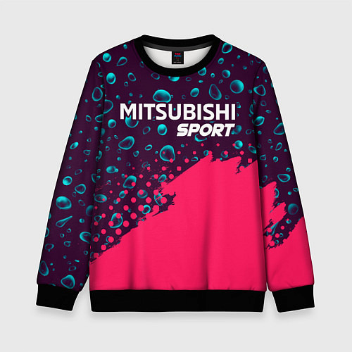 Детский свитшот MITSUBISHI Sport Краски / 3D-Черный – фото 1