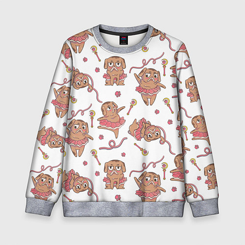 Детский свитшот Волшебный мопс / 3D-Меланж – фото 1