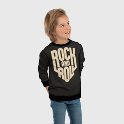 Свитшот детский ROCK AND ROLL Рокер, цвет: 3D-черный — фото 2