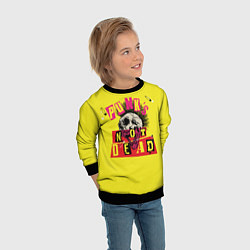 Свитшот детский Punks Not Dead - Панки Хой!, цвет: 3D-черный — фото 2
