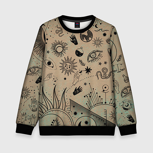 Детский свитшот Эзотерика / 3D-Черный – фото 1