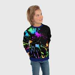 Свитшот детский Neon vanguard fashion pattern, цвет: 3D-синий — фото 2