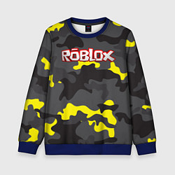 Свитшот детский Roblox Камуфляж Жёлто-Серый, цвет: 3D-синий