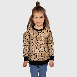 Свитшот детский Спил дерева, цвет: 3D-черный — фото 2