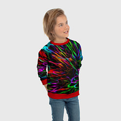 Свитшот детский Neon pattern Vanguard, цвет: 3D-красный — фото 2