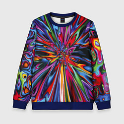 Свитшот детский Color pattern Impressionism, цвет: 3D-синий