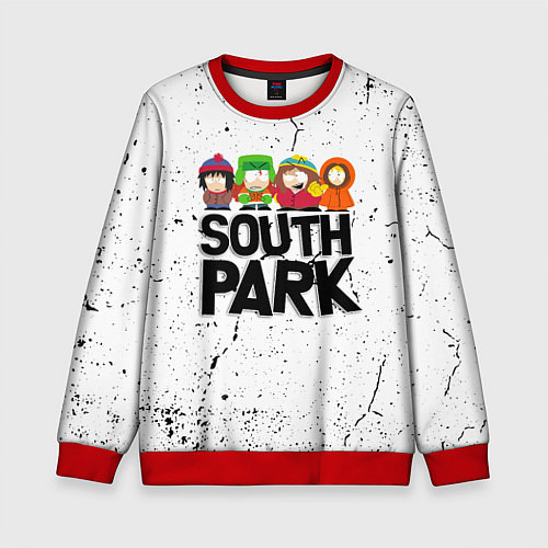 Детский свитшот Южный парк мультфильм - персонажи South Park / 3D-Красный – фото 1