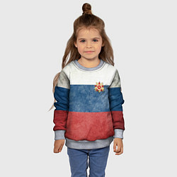 Свитшот детский Отечество!, цвет: 3D-меланж — фото 2