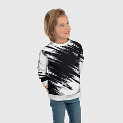 Свитшот детский БЕЛАЯ КРАСКА БРЫЗГИ, цвет: 3D-белый — фото 2