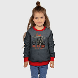 Свитшот детский Full Throttle Полный газ, цвет: 3D-красный — фото 2