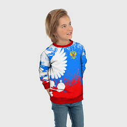 Свитшот детский Я русский герб, цвет: 3D-красный — фото 2