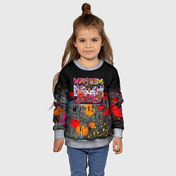 Свитшот детский Бокс Санты и Индюка, цвет: 3D-меланж — фото 2
