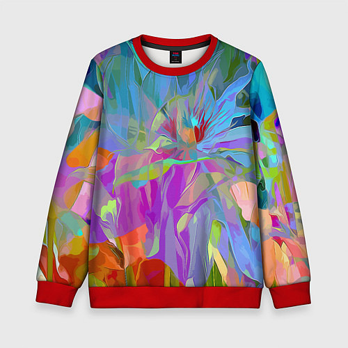 Детский свитшот Abstract color pattern Summer 2022 / 3D-Красный – фото 1