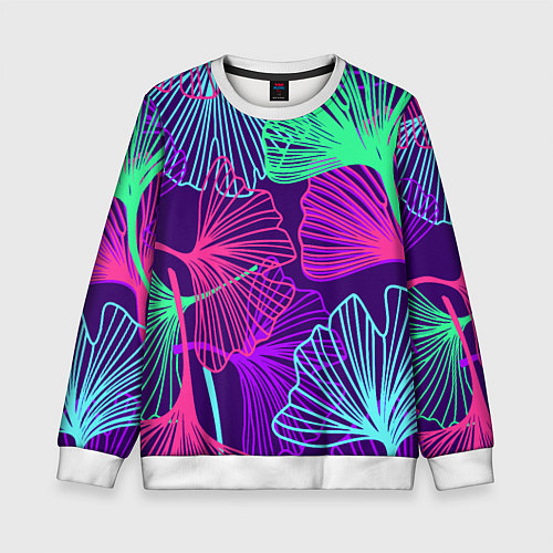 Детский свитшот Neon color pattern Fashion 2023 / 3D-Белый – фото 1