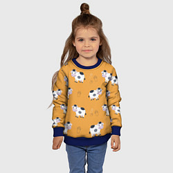 Свитшот детский Веселые коровки с ведрами молока, цвет: 3D-синий — фото 2