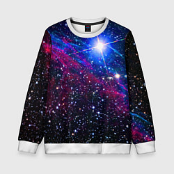 Свитшот детский Открытый космос Star Neon, цвет: 3D-белый