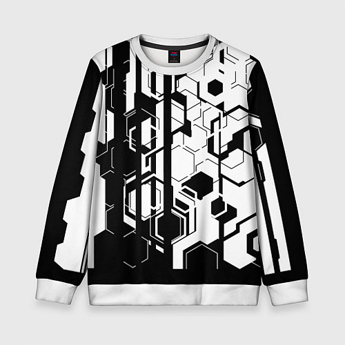 Детский свитшот Шесть граней / 3D-Белый – фото 1