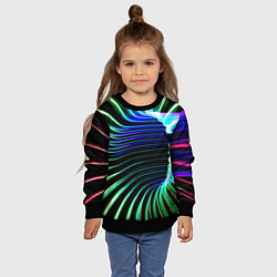Свитшот детский Portal Fashion pattern Neon, цвет: 3D-черный — фото 2