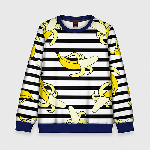 Детский свитшот Banana pattern Summer / 3D-Синий – фото 1