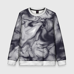 Свитшот детский Бело-черный тай-дай, цвет: 3D-белый