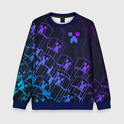 Свитшот детский Minecraft CREEPER NEON, цвет: 3D-синий