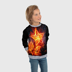Свитшот детский Flower Neon Fashion 2035 Flame, цвет: 3D-меланж — фото 2