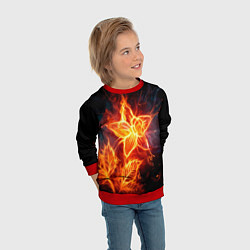 Свитшот детский Flower Neon Fashion 2035 Flame, цвет: 3D-красный — фото 2