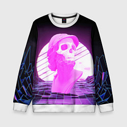 Детский свитшот Vaporwave Skull Психоделика