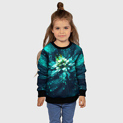 Свитшот детский Цветок с пандоры, цвет: 3D-черный — фото 2