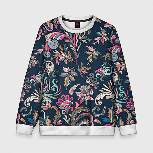 Детский свитшот Холодная хохлома / 3D-Белый – фото 1