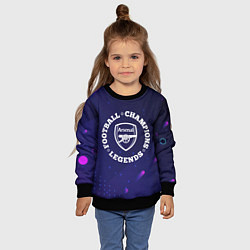 Свитшот детский Arsenal Легенды Чемпионы, цвет: 3D-черный — фото 2