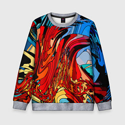 Свитшот детский Abstract color pattern Fashion 2022, цвет: 3D-меланж