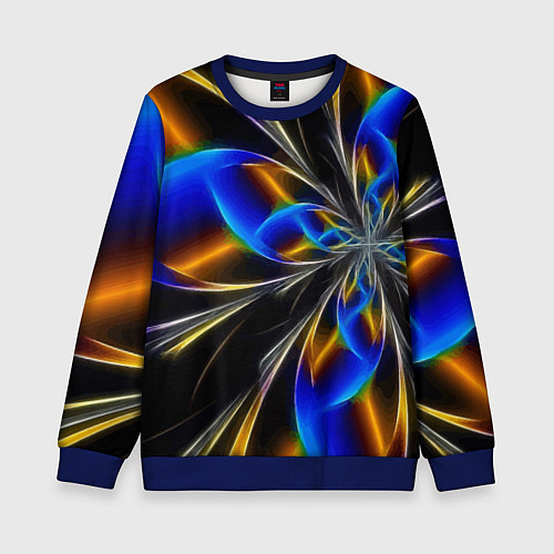 Детский свитшот Neon vanguard pattern Fashion 2023 / 3D-Синий – фото 1