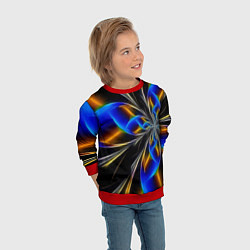 Свитшот детский Neon vanguard pattern Fashion 2023, цвет: 3D-красный — фото 2