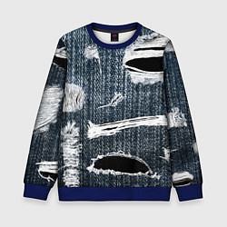 Свитшот детский Джинсовое рваньё Fashion trend, цвет: 3D-синий