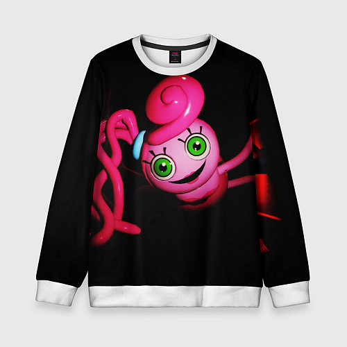 Детский свитшот POPPY PLAYTIME - Mommy long legs - Мама длинные но / 3D-Белый – фото 1